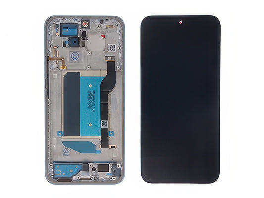 Lcd + Touch Screen + Frame + Tasti Laterali Glacier Blu per Xiaomi Redmi Note 15 Pro + 5G - Compatibile