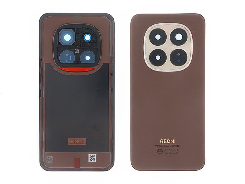 Cover Batteria + Vetrino Camera + Adesivi Mocha Brown per Xiaomi Redmi Note 15 Pro + 5G