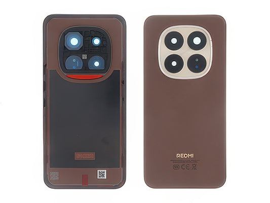 Cover Batteria + Vetrino Camera + Adesivi Mocha Brown per Xiaomi Redmi Note 15 Pro + 5G