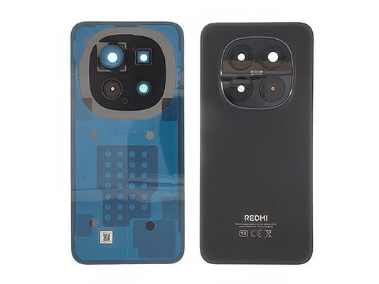 Cover Batteria + Vetrino Camera + Adesivi Nero per Xiaomi Redmi Note 15 Pro 5G