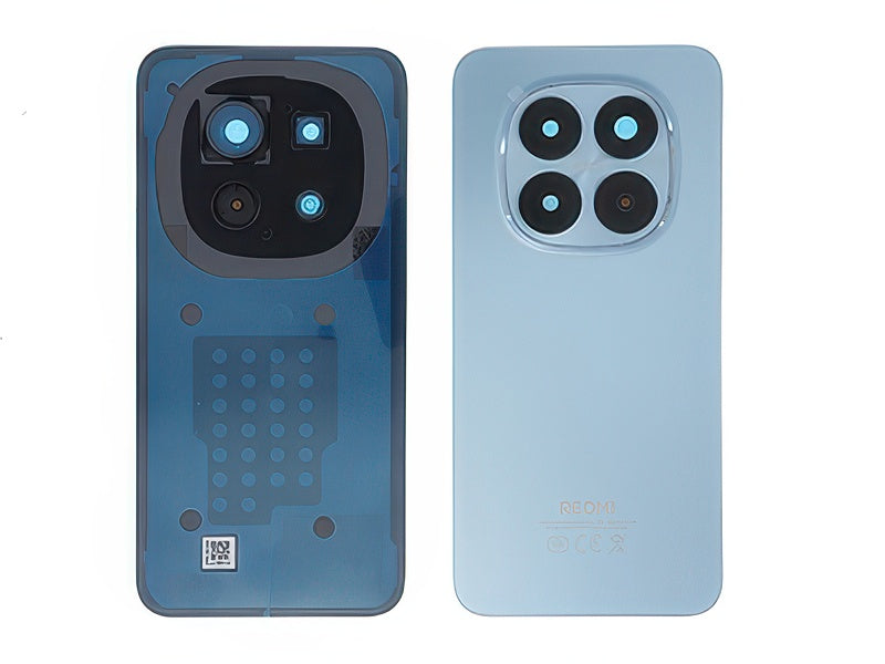Cover Batteria + Vetrino Camera + Adesivi Glacier Blu per Xiaomi Redmi Note 15 Pro 5G