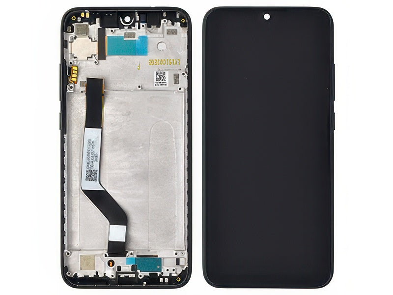 Lcd + Touch Screen + Frame + Tasti Laterali Nero per Xiaomi Redmi Note 7 - Originale Service Pack