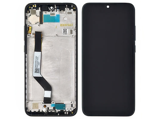 Lcd + Touch Screen + Frame + Tasti Laterali Nero per Xiaomi Redmi Note 7 - Originale Service Pack