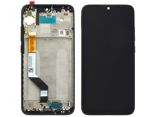 Lcd + Touch Screen + Frame + Tasti Laterali Nero per Xiaomi Redmi Note 7 - Compatibile