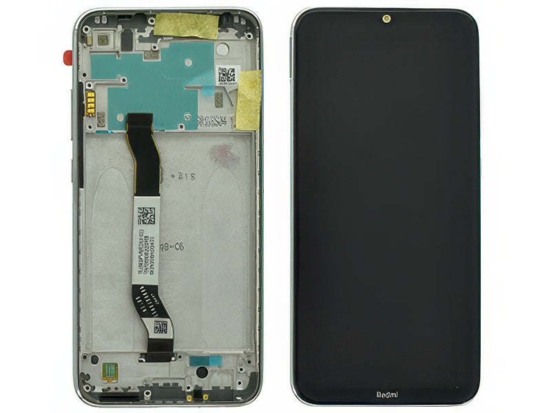 Lcd + Touchscreen + Frame + Tasti Laterali Moonlight Bianco per Xiaomi Redmi Note 8