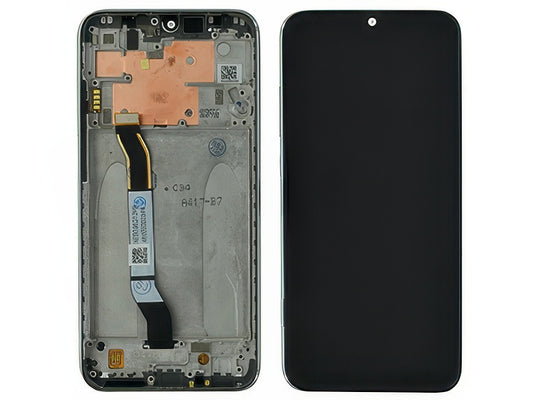 Lcd + Touch Screen + Frame + Tasti Laterali Bianco per Xiaomi Redmi Note 8