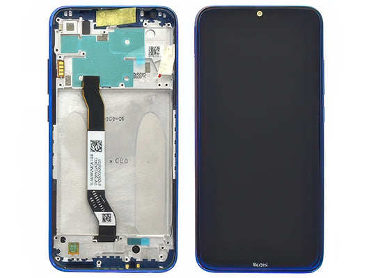Lcd + Touchscreen + Frame + Tasti Laterali Neptune Blu per Xiaomi Redmi Note 8 2021