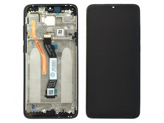 Lcd + Touch Screen + Frame + Tasti Laterali Nero per Xiaomi Redmi Note 8 Pro