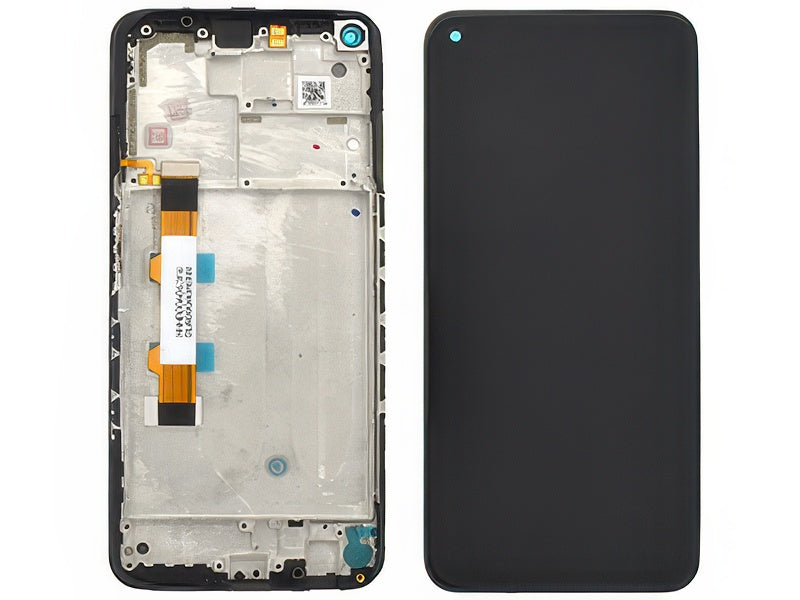 Lcd + Touchscreen + Frame + Switch Tasti Laterali Nero per Xiaomi Redmi Note 9T 5G