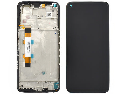 Lcd + Touchscreen + Frame + Switch Tasti Laterali Nero per Xiaomi Redmi Note 9T 5G