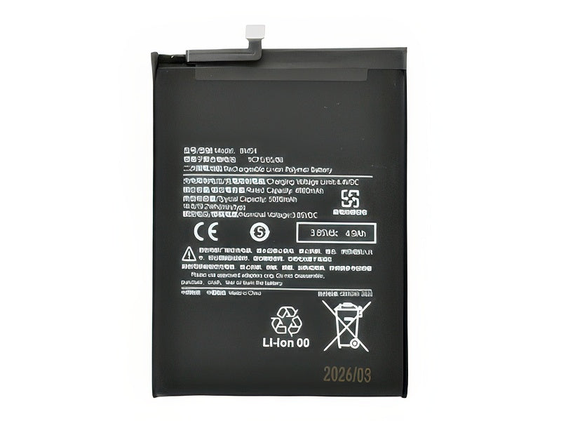 Batteria Litio 5000 mAh slim per Xiaomi Redmi Note 9T 5G
