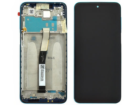 Lcd + Touchscreen + Frame + Tasto Volume Aurora Blu per Xiaomi Redmi Note 9S