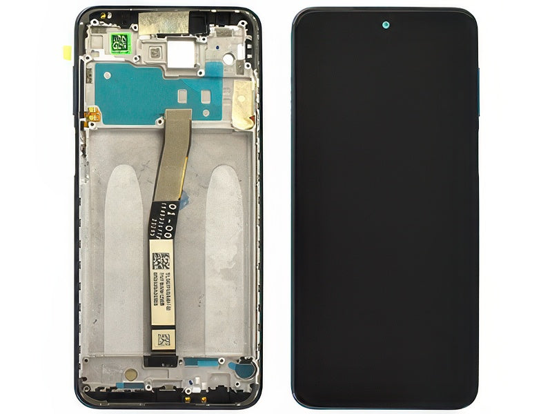Lcd + Touchscreen + Frame + Tasto Volume Interstellar Grigio per Xiaomi Redmi Note 9S