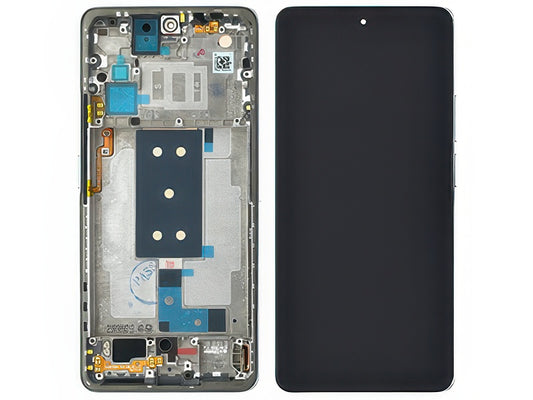 Lcd + Touchscreen + Frame + Tasti Laterali Moonlight Bianco per Xiaomi 11T 5G