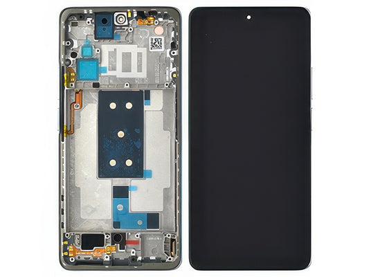 Lcd + Touchscreen + Frame + Tasti Laterali Moonlight Bianco per Xiaomi 11T Pro 5G