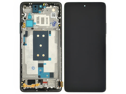 Lcd + Touch Screen + Frame + Tasto Volume Meteorite Grigio per Xiaomi 11T Pro 5G
