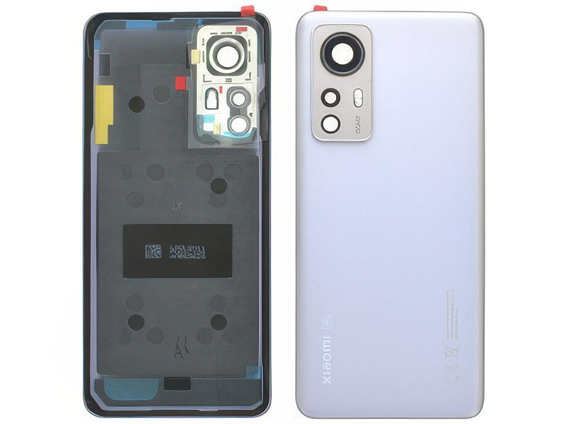 Cover Batteria + Vetrino Camera + Adesivi Viola per Xiaomi 12