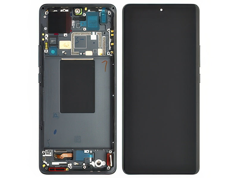 Lcd + Touchscreen + Frame + Tasti Laterali Grigio per Xiaomi 12 Pro