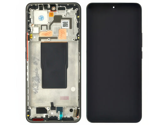 Lcd + Touch Screen + Frame + Tasti Laterali Nero per Xiaomi 12T