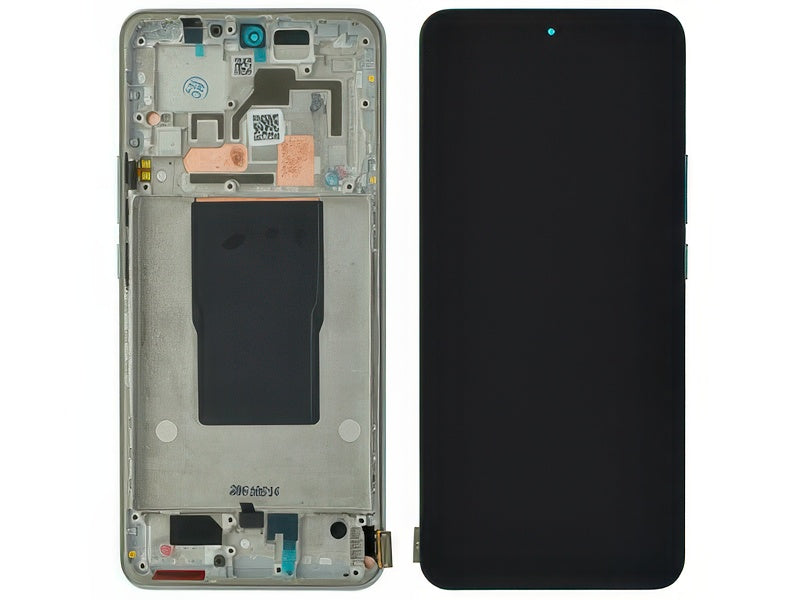 Lcd + Touchscreen + Frame + Tasti Laterali Argento per Xiaomi 12T