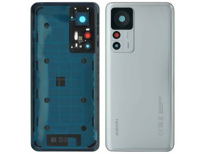 Cover Batteria + Vetrino Camera + Adesivi Argento per Xiaomi 12T