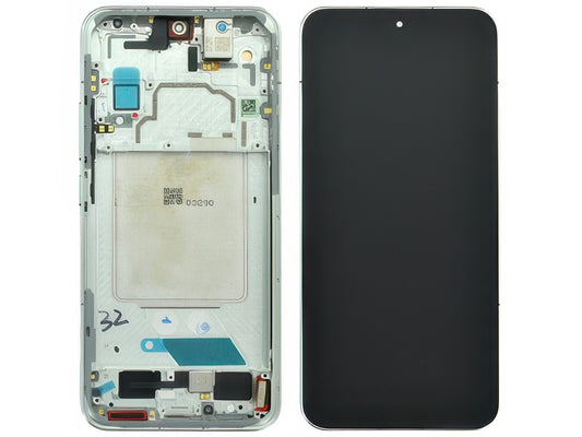 Lcd + Touch Screen + Frame + Tasti Laterali Flora Verde per Xiaomi 13 - Originale Service Pack