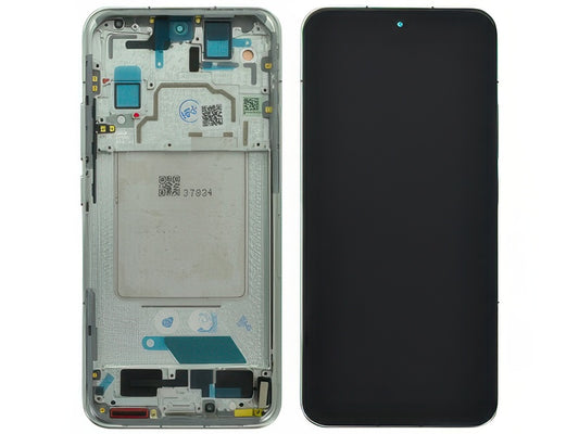 Lcd + Touch Screen + Frame + Tasti Laterali Flora Verde per Xiaomi 13 - Compatibile