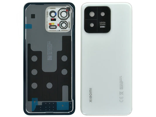 Cover Batteria + Vetrino Camera + Adesivi Bianco per Xiaomi 13