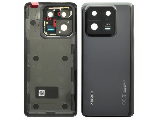 Cover Batteria + Vetrino Camera + Adesivi Ceramic Black per Xiaomi 13 Pro
