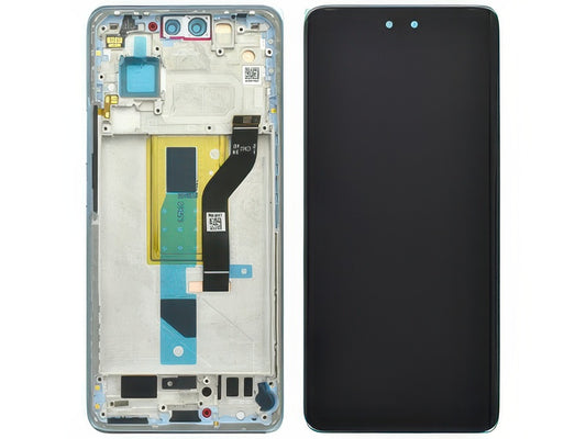 Lcd + Touch Screen + Frame + Tasti Laterali Lite Blu per Xiaomi 13 Lite - Originale Service Pack