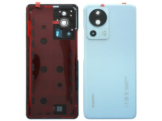 Cover Batteria + Vetrino Camera + Adesivi Lite Blu per Xiaomi 13 Lite