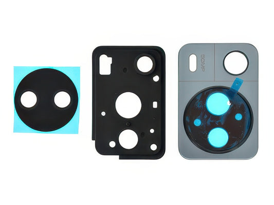 Cover Camera + Vetrino + Adesivi Nero per Xiaomi 13 Lite