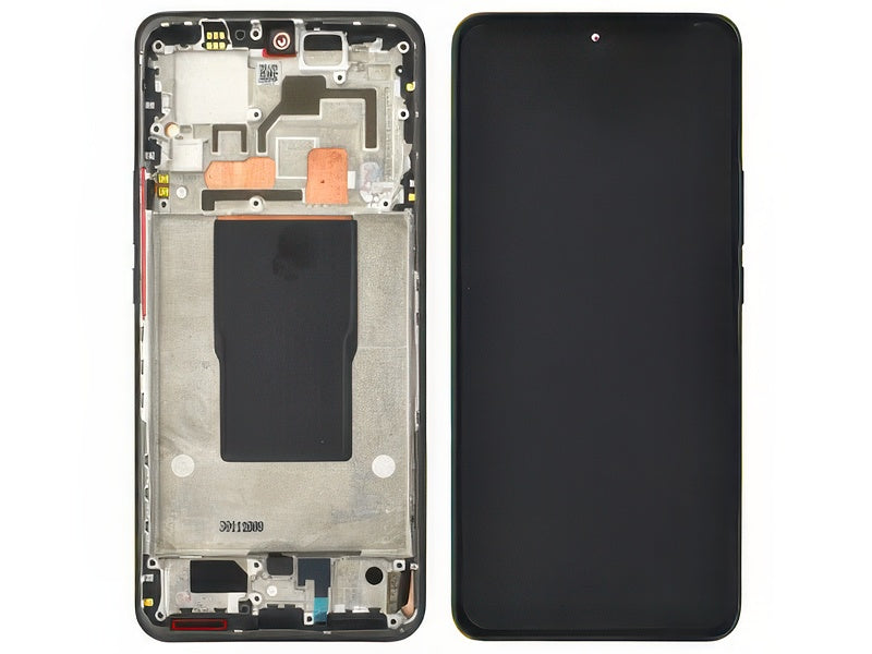 Lcd + Touchscreen + Frame + Tasti Laterali Nero per Xiaomi 12T Pro