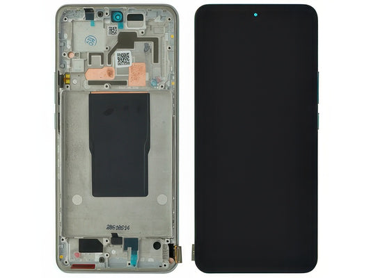 Lcd + Touchscreen + Frame + Tasti Laterali Argento per Xiaomi 12T Pro
