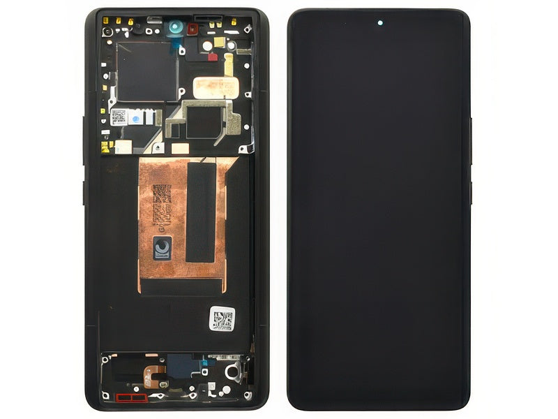 Lcd + Touch Screen + Frame + Tasti Laterali Nero per Xiaomi 13 Ultra - Compatibile
