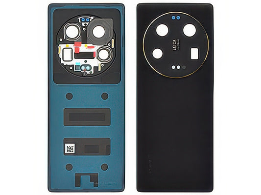 Cover Batteria + Vetrino Camera + Adesivi Nero per Xiaomi 13 Ultra