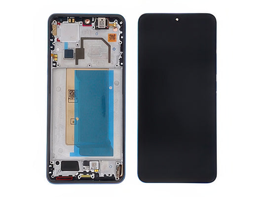 Lcd + Touch Screen + Frame + Tasti Laterali Alpine Blu per Xiaomi 13T Pro