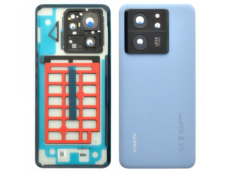 Cover Batteria + Vetrino Camera + Adesivi Alpine Blu per Xiaomi 13T