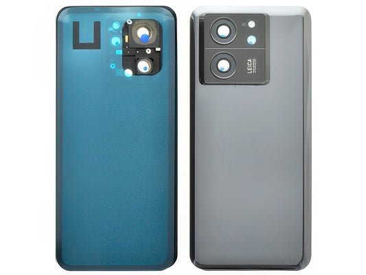 Cover Batteria + Vetrino Camera + Adesivi Nero per Xiaomi 13T - Compatibile