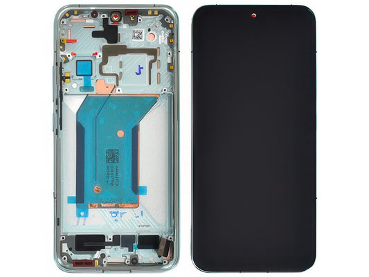 Lcd + Touch Screen + Frame + Tasti Laterali Jade Green per Xiaomi 14 5G - Originale Service Pack
