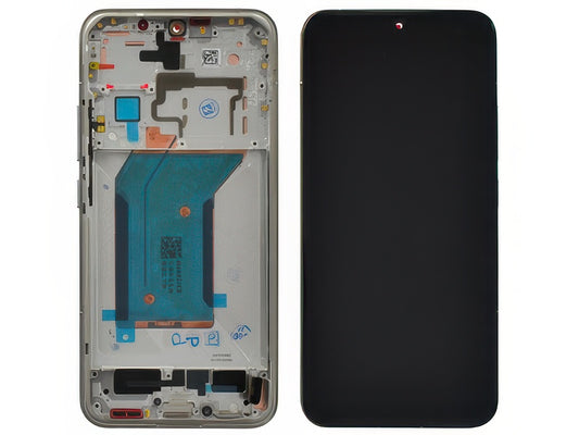 Lcd + Touch Screen + Frame + Tasti Laterali Bianco per Xiaomi 14 5G - Compatibile