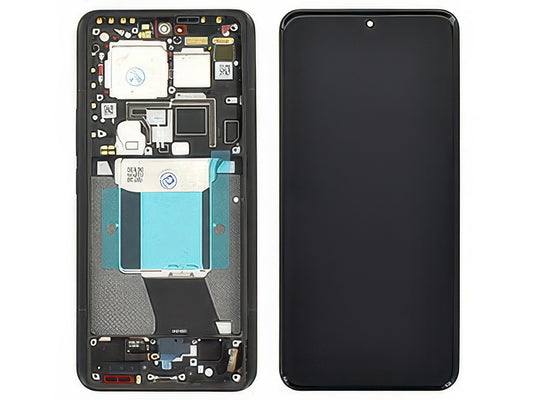 Lcd + Touch Screen + Frame + Tasti Laterali Nero per Xiaomi 14 Ultra 5G - Compatibile