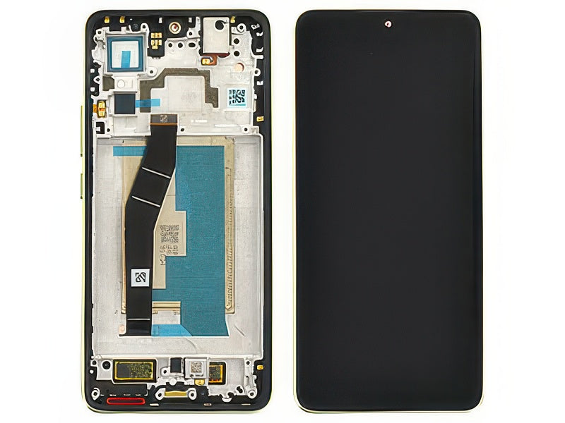 Lcd + Touch Screen + Frame + Tasti Laterali Lemon Verde per Xiaomi 14T 5G - Originale Service Pack