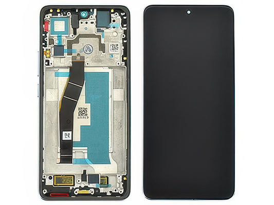 Lcd + Touch Screen + Frame + Tasti Laterali Titan Blu per Xiaomi 14T 5G - Compatibile