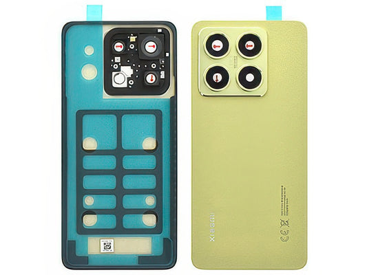 Cover Batteria + Vetrino Camere + Adesivi Lemon Verde per Xiaomi 14T 5G
