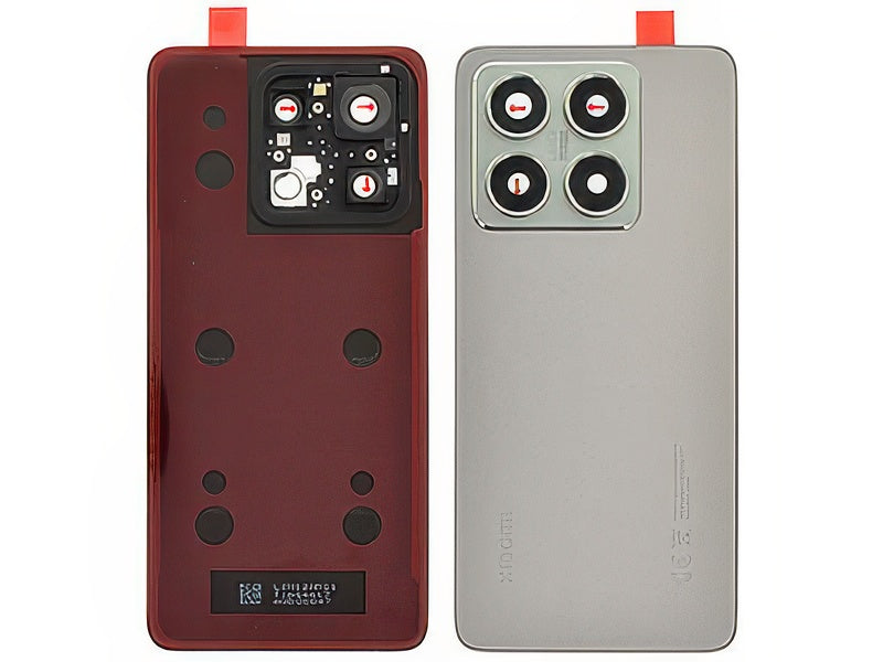 Cover Batteria + Vetrino Camere + Adesivi Titan Grigio per Xiaomi 14T 5G