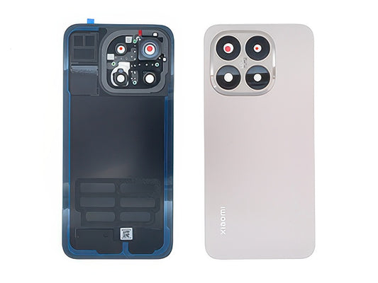 Cover Batteria + Vetrino Camera + Adesivi Oro Rosa per Xiaomi 15 5G