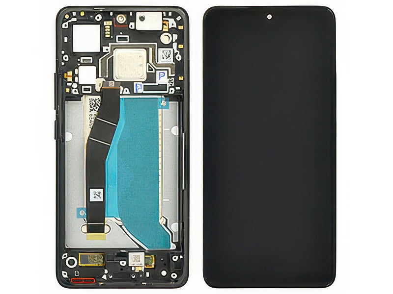 Lcd + Touch Screen + Frame + Tasti Laterali Titan Nero per Xiaomi 14T Pro 5G - Originale Service Pack