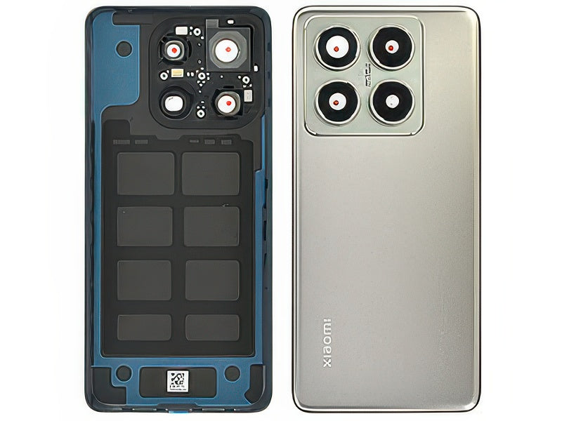 Cover Batteria + Vetrino Camere + Adesivi Titan Grigio per Xiaomi 14T Pro 5G