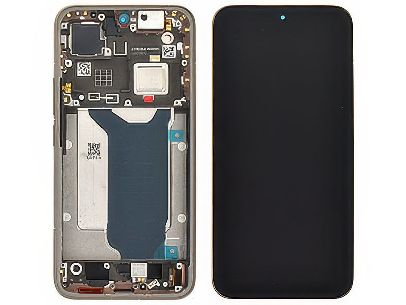 Lcd + Touch Screen + Frame + Tasti Laterali Mocha Oro per Xiaomi 15T Pro 5G